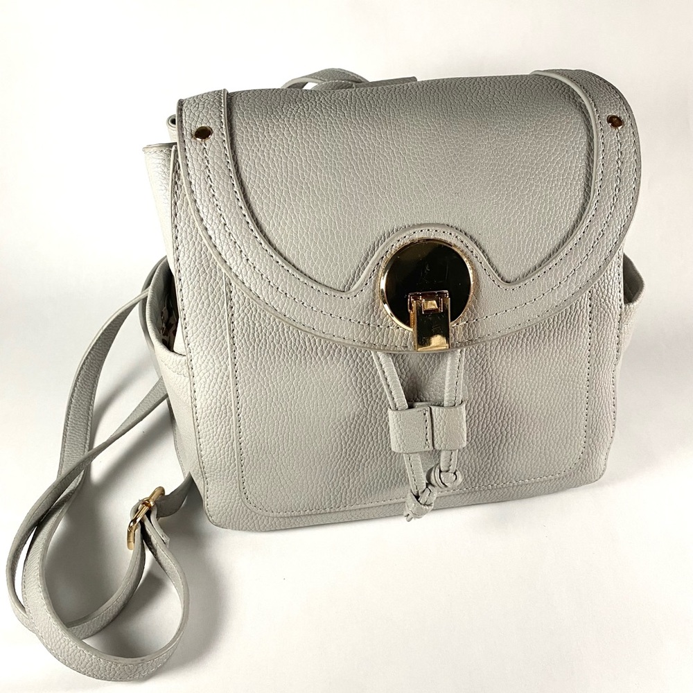Fabulous JustFab Light Gray Backpack Crossbody Purse